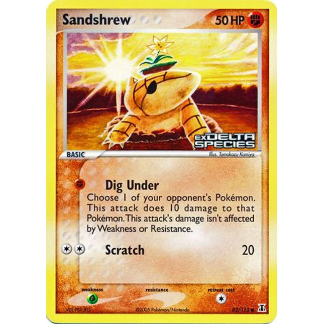 Sandshrew (82/113) (Stamped) [EX: Delta Species]