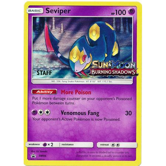 Seviper (SM46) (Staff Prerelease Promo) [Sun & Moon: Black Star Promos]