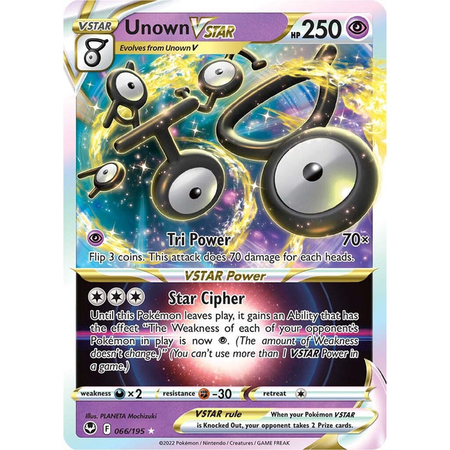 Unown VSTAR (066/195) [Sword & Shield: Silver Tempest]