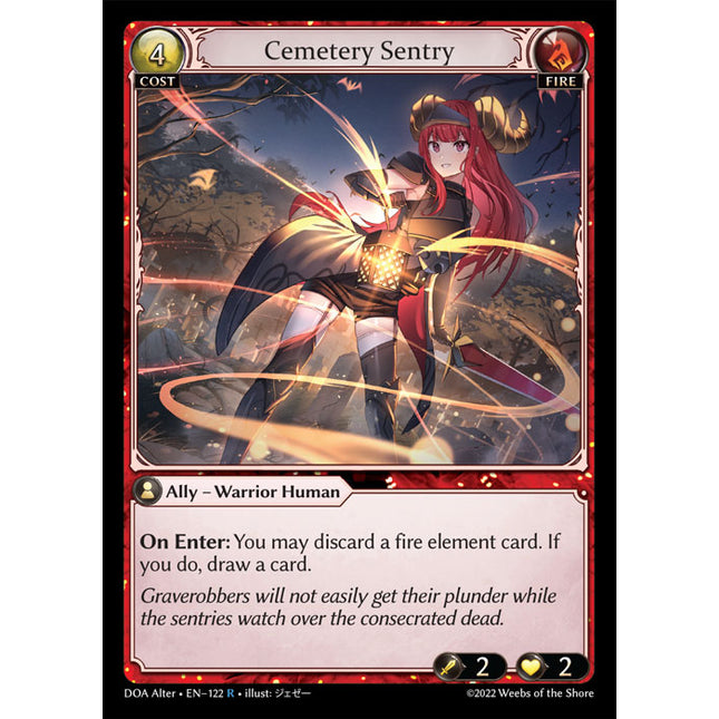 Cemetery Sentry - DOA Alter EN-122 - x1 - Rare - Near Mint - Non-Foil - Grand Archive TCG