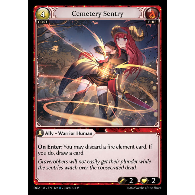 Cemetery Sentry - DOA 1st EN-122 - Rare - Near Mint - Non-Foil - Grand Archive TCG