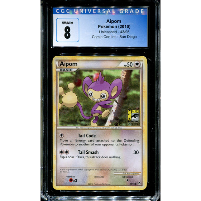 Aipom - 43/95 - CGC 8 - Unleashed - Comic Con - Pokemon - 94025