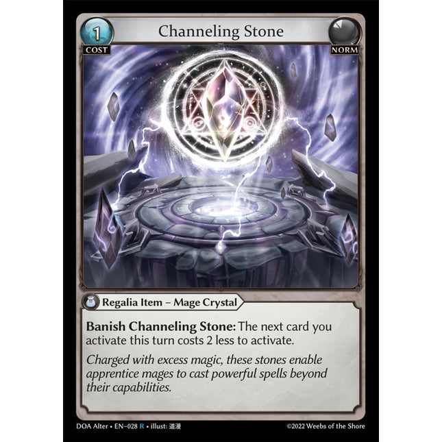 Channeling Stone - DOA Alter EN-028 - Rare - Near Mint - Foil - Grand Archive TCG