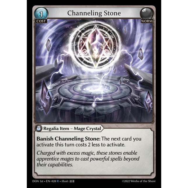 Channeling Stone - DOA 1st EN-028 - Rare - Near Mint - Foil - Grand Archive TCG