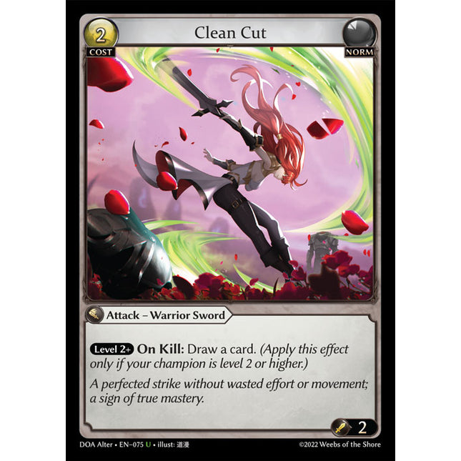 Clean Cut - DOA Alter EN-075 - x1 - Uncommon - Near Mint - Non-Foil - Grand Archive TCG