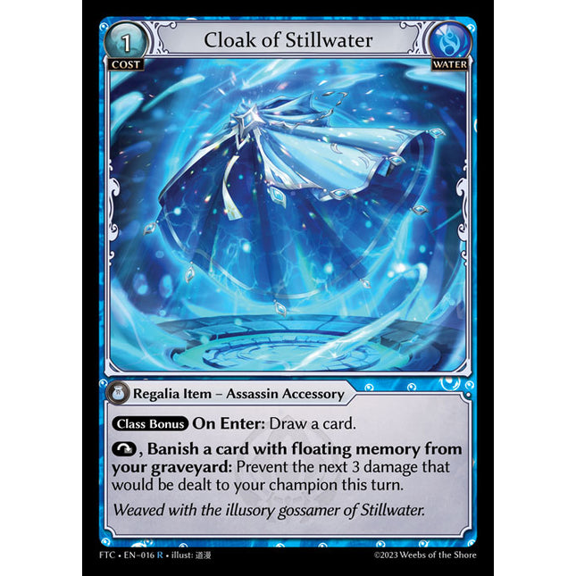 Cloak of Stillwater - FTC EN-016 - x1 - R - NM - Foil - Grand Archive TCG