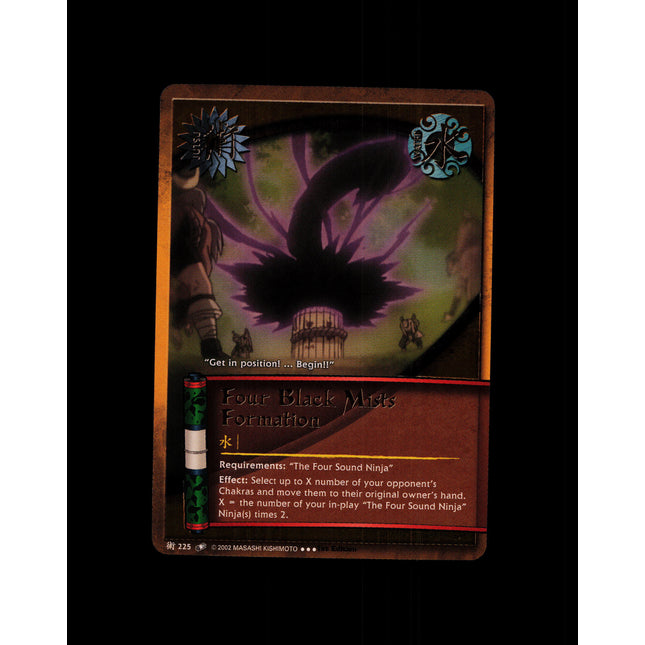 Four Black Mists Formation - 225 - NM - 1st Edition - Foil - Naruto CCG - D4-216