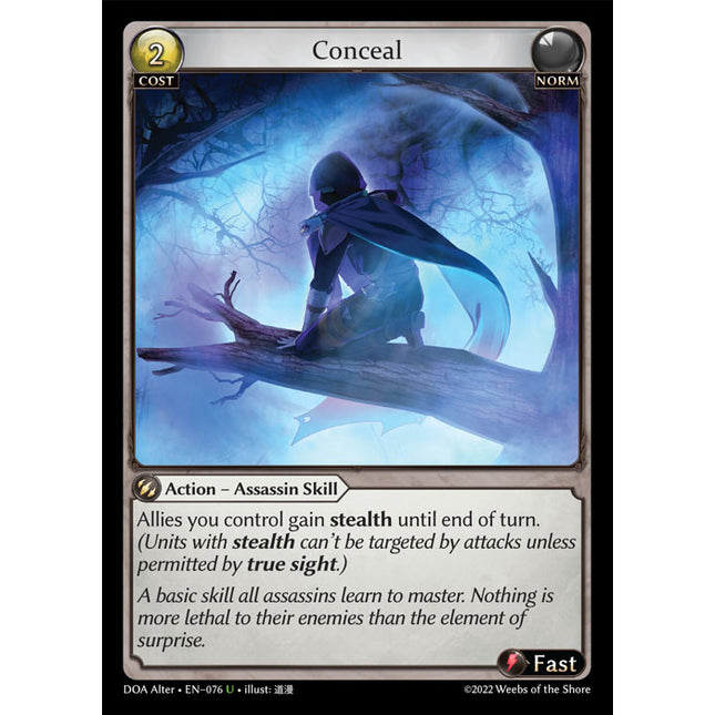 Conceal - DOA Alter EN-076 - x1 - Uncommon - Near Mint - Non-Foil - Grand Archive TCG