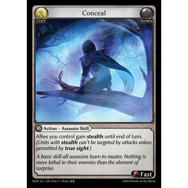 Conceal - DOA 1st EN-076 - Uncommon - Near Mint - Foil - Grand Archive TCG