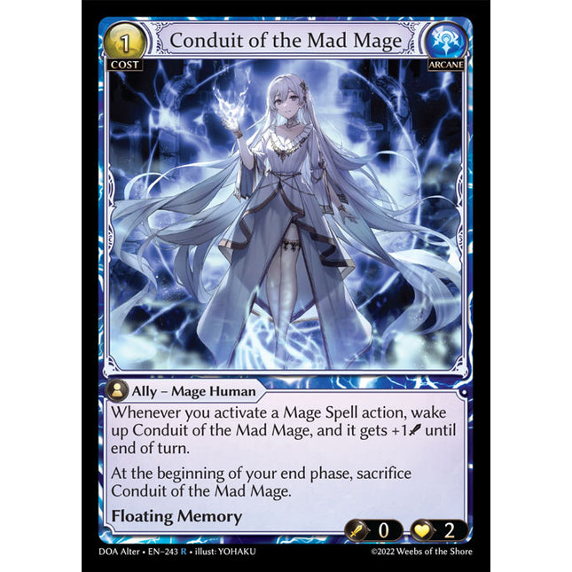 Conduit of the Mad Mage - DOA Alter EN-243 - Rare - Near Mint - Foil - Grand Archive TCG