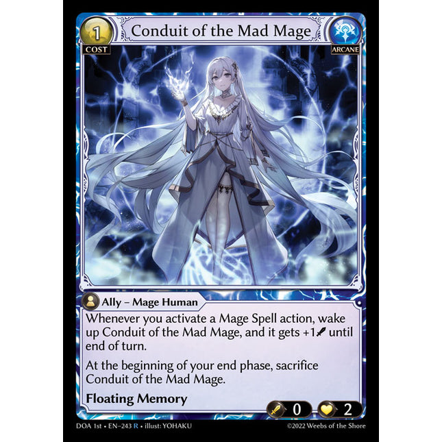 Conduit of the Mad Mage - DOA 1st EN-243 - Rare - Near Mint - Non-Foil - Grand Archive TCG