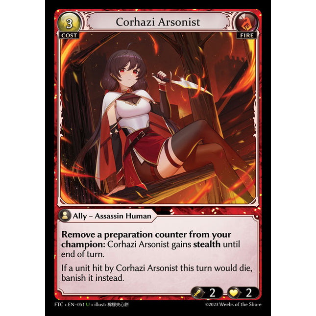 Corhazi Arsonist - FTC EN-051 - x1 - UC - NM - Foil - Grand Archive TCG