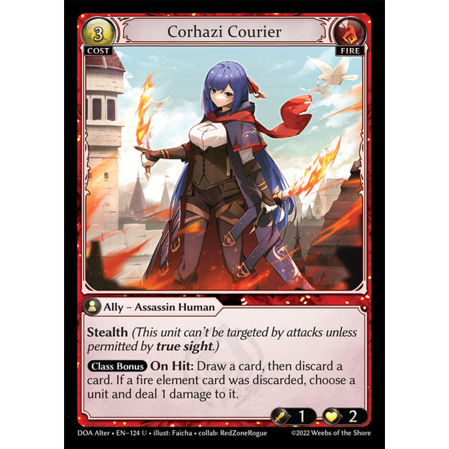 Corhazi Courier - DOA Alter EN-124 - Uncommon - Near Mint - Foil - Grand Archive TCG