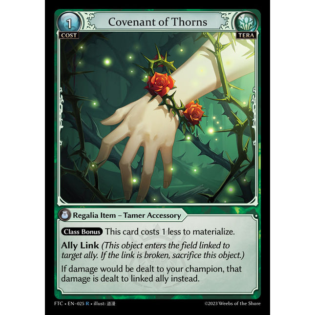 Covenant of Thorns - FTC EN-025 - x1 - R - NM - Non-Foil - Grand Archive TCG