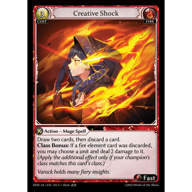 Creative Shock - DOA 1st EN-125 - Uncommon - Near Mint - Non-Foil - Grand Archive TCG
