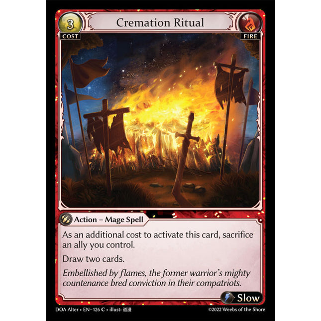 Cremation Ritual - DOA Alter EN-126 - x4 - Common - Near Mint - Non-Foil - Grand Archive TCG