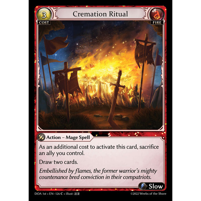 Cremation Ritual - DOA 1st EN-126 - Common - Near Mint - Non-Foil - Grand Archive TCG