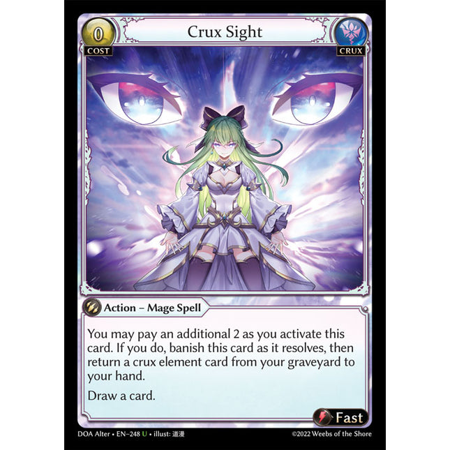Crux Sight - DOA Alter EN-248 - x1 - Uncommon - Near Mint - Non-Foil - Grand Archive TCG