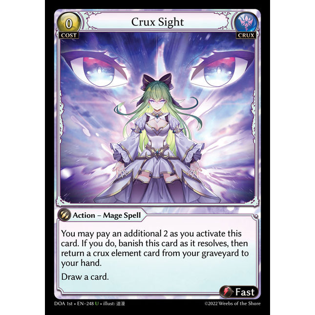 Crux Sight - DOA 1st EN-248 - Uncommon - Near Mint - Non-Foil - Grand Archive TCG