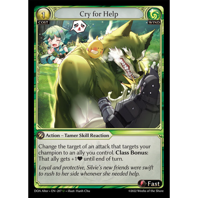 Cry for Help - DOA Alter EN-207 - x1 - Uncommon - Near Mint - Non-Foil - Grand Archive TCG