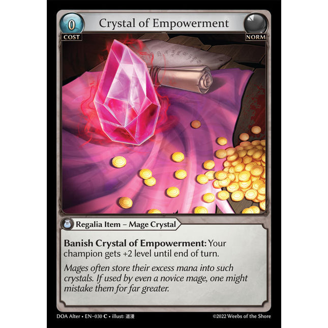 Crystal of Empowerment - DOA Alter EN-030 - x4 - Common - Near Mint - Non-Foil - Grand Archive TCG