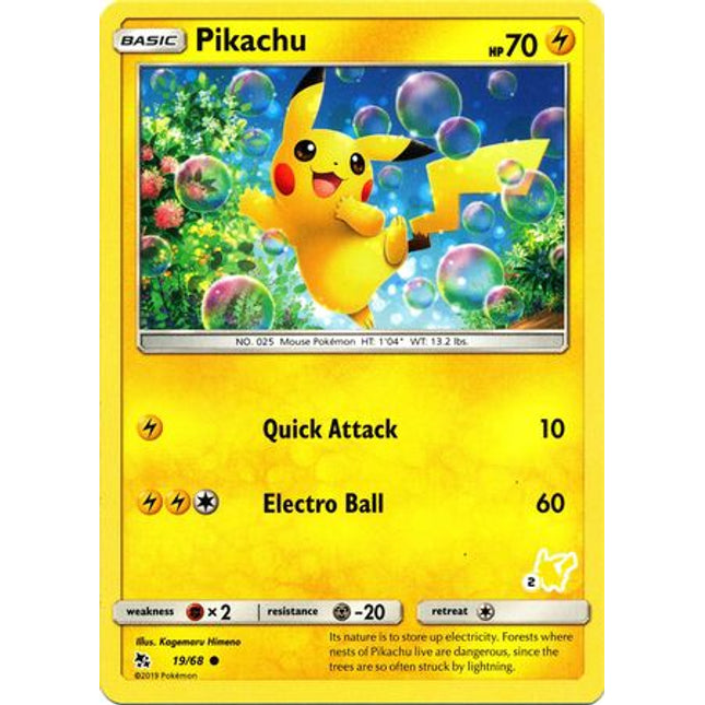 Pikachu (19/68) (Pikachu Stamp #2) [Battle Academy 2020]