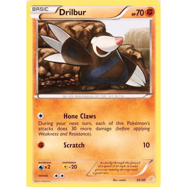 Drilbur (25/30) [Black & White: Trainer Kit - Excadrill]