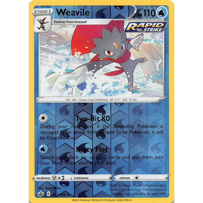 Weavile  (031/198) [Sword & Shield: Chilling Reign]
