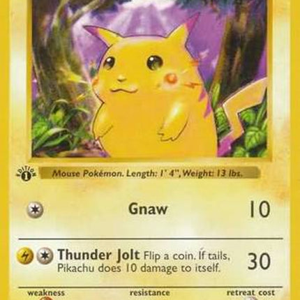 Pikachu (58/102) (Red Cheeks Misprint) [Base Set 1st Edition]