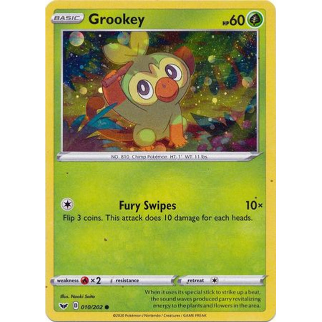Grookey (010/202) (Cosmos Holo) [Sword & Shield: Base Set]