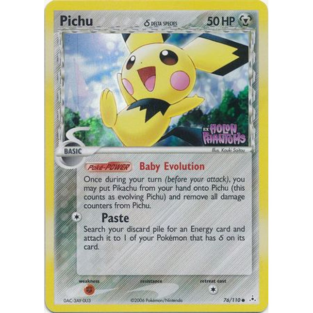 Pichu (76/110) (Delta Species) (Stamped) [EX: Holon Phantoms]