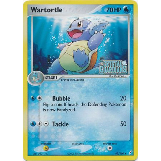 Wartortle (42/100) (Stamped) [EX: Crystal Guardians]