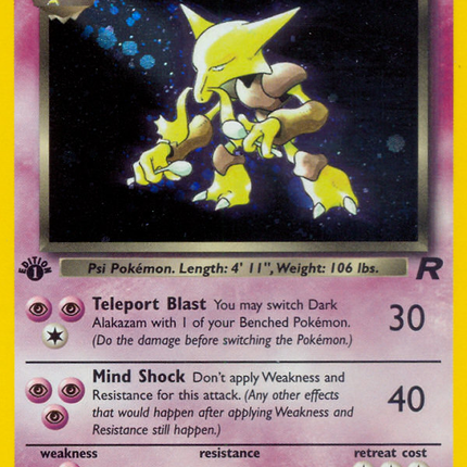 Dark Alakazam (1/82) [Team Rocket 1st Edition]