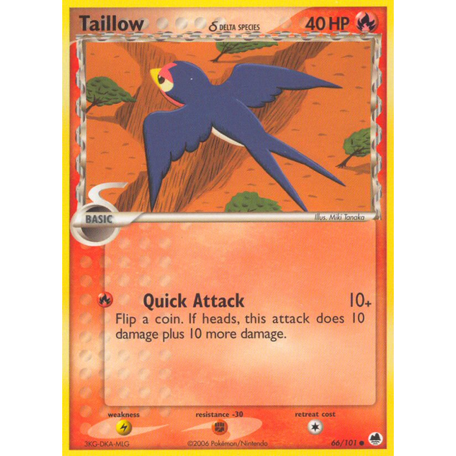 Taillow (66/101) (Delta Species) [EX: Dragon Frontiers]