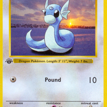 Dratini (26/102) (Shadowless) [Base Set 1st Edition]
