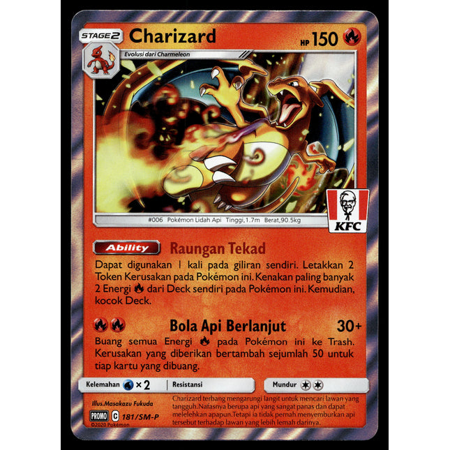 Charizard - 181/SM-P - PSA NM - Indonesian - KFC - Promo - Pokemon - A1-34