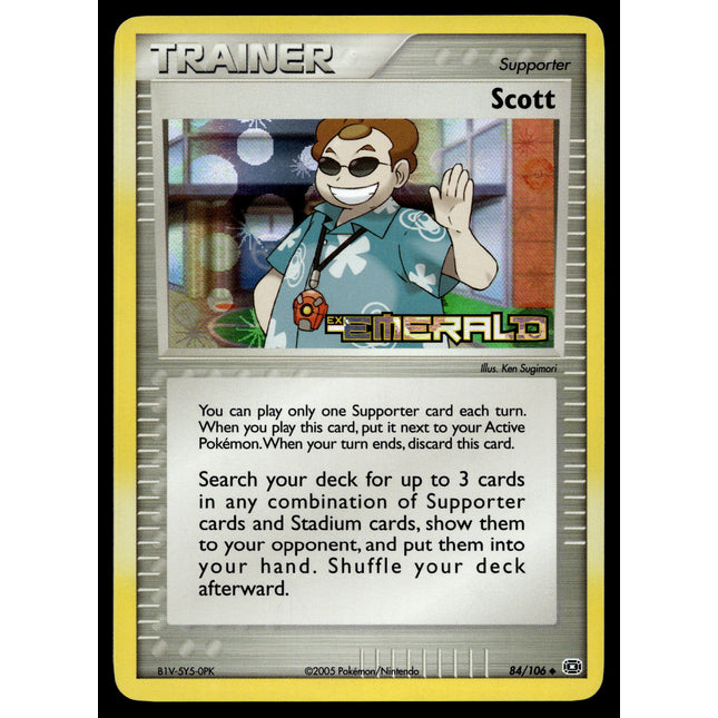 Scott - 84/106 - NM - Reverse Holo - Emerald - Pokemon - A9-39