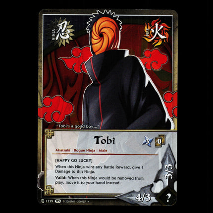 Tobi - 1339 - NM - 1st Edition Foil - TP4 - Naruto CCG - D4-186