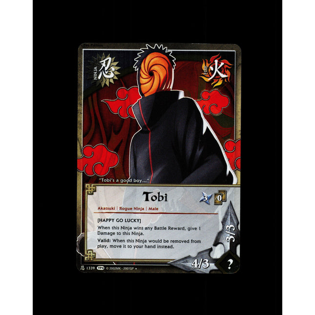 Tobi - 1339 - NM - 1st Edition Foil - TP4 - Naruto CCG - D4-186
