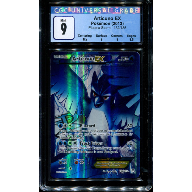 Articuno EX - 132/135 - CGC 9 Mint - Plasma Storm - 65354