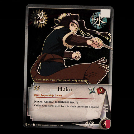 Haku - 043 - NM - Unlimited - Foil - Naruto CCG - E1-88