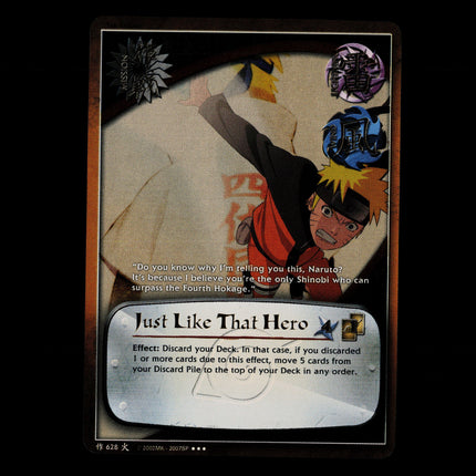 Just Like That Hero - 628 - NM - Foil - Promo - Naruto CCG - E1-67
