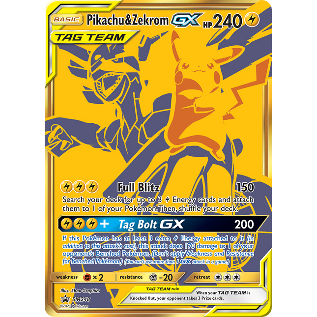 Pikachu & Zekrom GX (SM248) (Jumbo Card) [Sun & Moon: Black Star Promos]