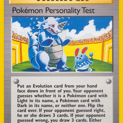 Pokemon Personality Test (102/105) [Neo Destiny 1st Edition]
