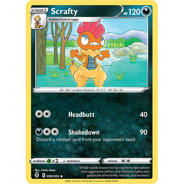 Scrafty (099/203) [Sword & Shield: Evolving Skies]