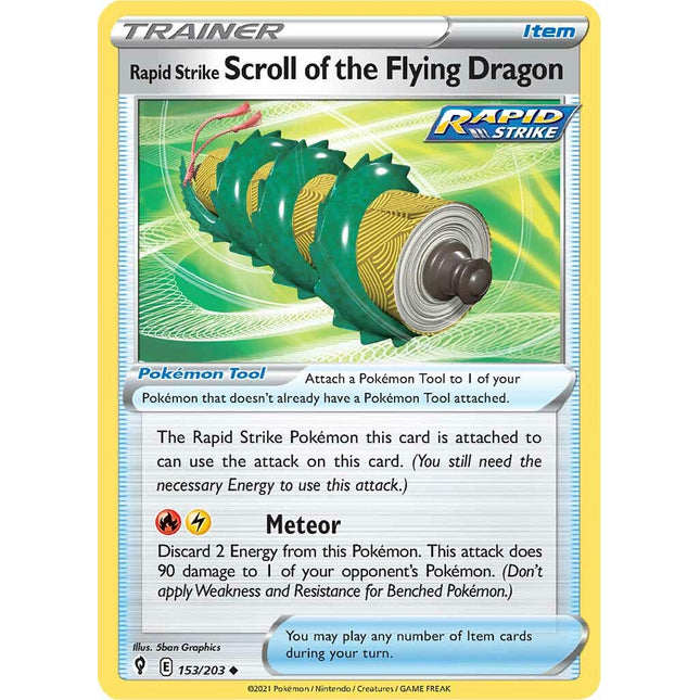 Rapid Strike Scroll of the Flying Dragon (153/203) [Sword & Shield: Evolving Skies]