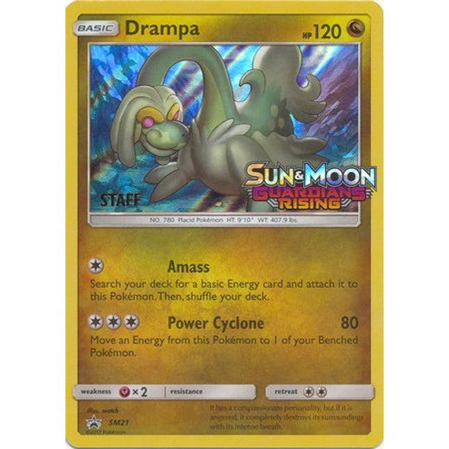 Drampa (SM21) (Staff Prerelease Promo) [Sun & Moon: Black Star Promos]