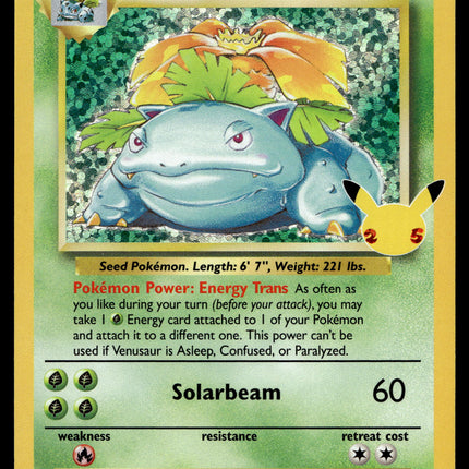 Venusaur - 15/102 - NM - Holo - Celebrations - Pokemon - B1-4