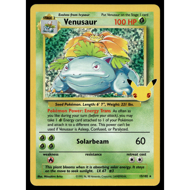 Venusaur - 15/102 - NM - Holo - Celebrations - Pokemon - B1-4