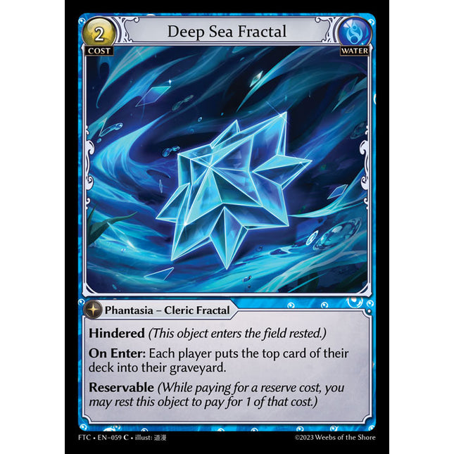 Deep Sea Fractal - FTC EN-059 - x1 - C - NM - Foil - Grand Archive TCG